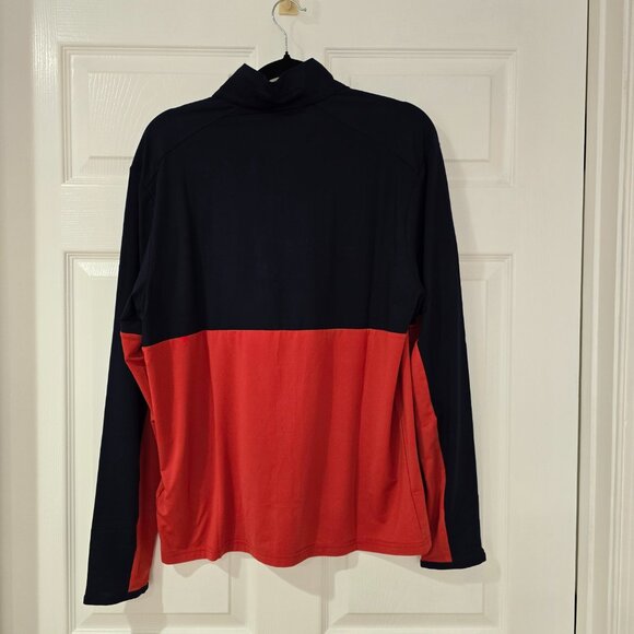 RLX Ralph Lauren Men's 1/4 Zip Performance Wicking Pullover Red Blue Sz Med NWT - Picture 6 of 8